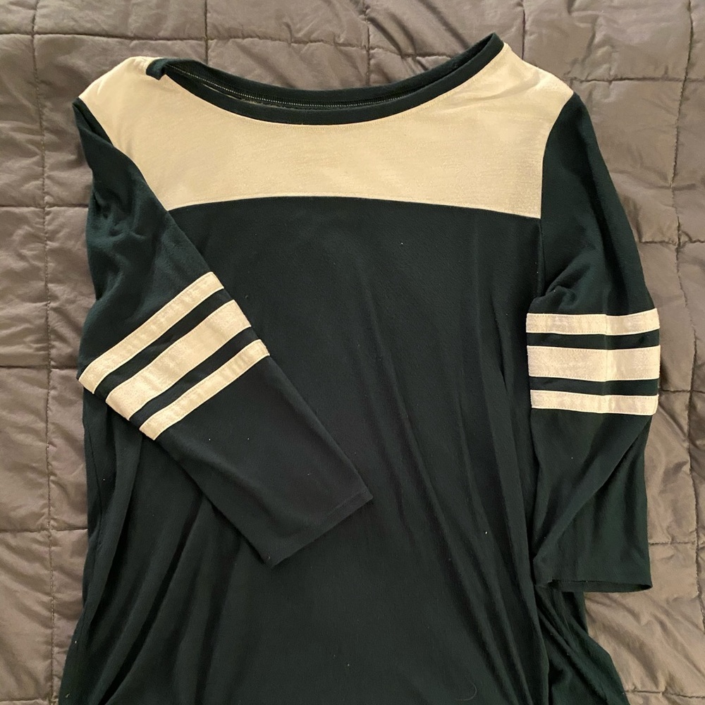 Green baseball style tee